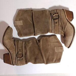 Steve Madden Suede Diablo Leather  Western Boot 6.5